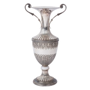 ANTONINO CARUSO, PALERMO / ITALIEN, Amphorenvase, 800 Silber, 2. Hälfte 20. Jh.,