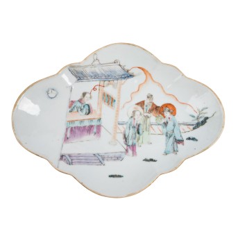 Famille rose-Kleeblattschale. CHINA, 1900 oder früher.