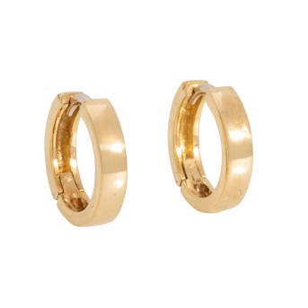 Paar Creolen, poliert,