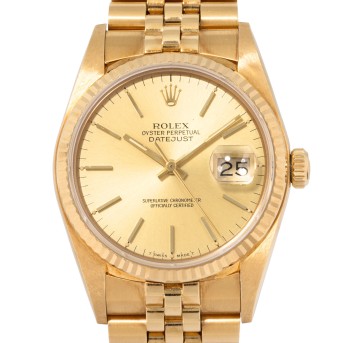 ROLEX Vintage Datejust 36 'Unpolished' Herrenuhr, Ref. 16018. Ca. 1985.