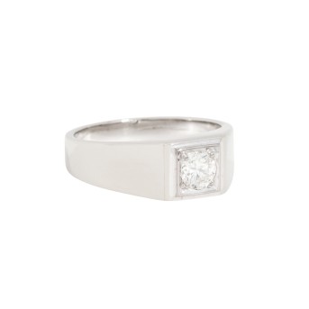 Ring mit Brillant ca. 0,5 ct,