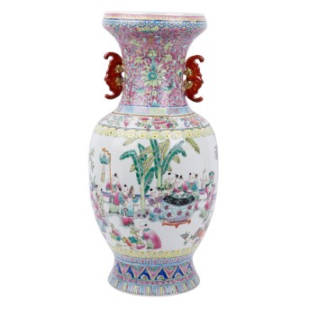 Famille rose-Bodenvase. CHINA, 20. Jh.