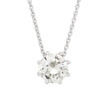 Solitäranhänger mit Brillant ca. 1,25 ct,