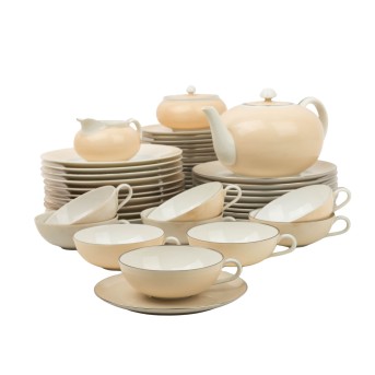 NYMPHENBURG, TEESERVICE "Lotus", design 1930s, 47 pcs. 