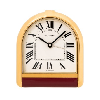 CARTIER Tortue Pendulette Reisewecker Ref. 6602 mit Box und Papieren 1994.