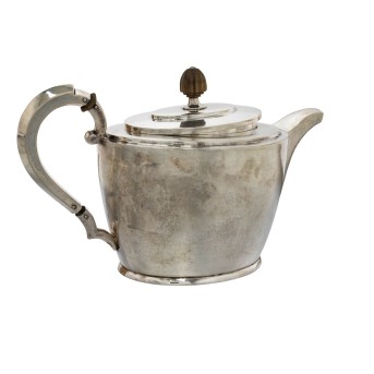 BRUCKMANN & SÖHNE / HEILBRONN, Teekanne, Silber 800,