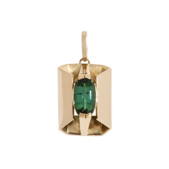 Anhänger mit feinem grünem Turmalin,