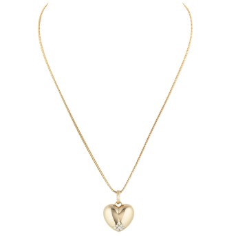 WEMPE WEMPE 2-fach Ankerkette mit Herzanhänger,