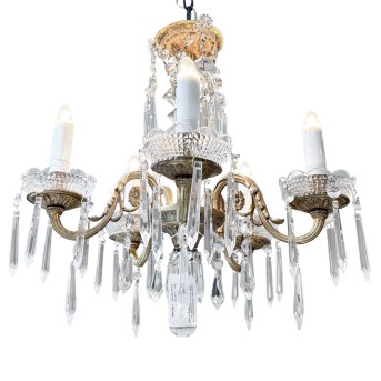 Elegant ceiling chandelier, around 1900, 