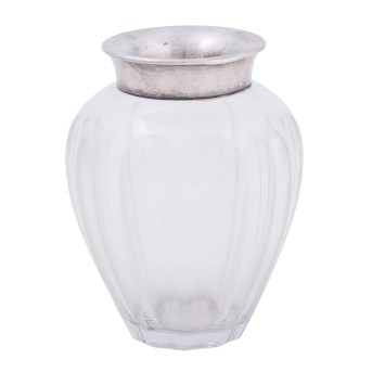 LUTZ & WEISS LUTZ & WEISS 'Vase mit Silbermontur' 835er.Silber, Anfang 20.Jh.