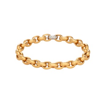 Armband, Ankerkette im Halbrundprofil,