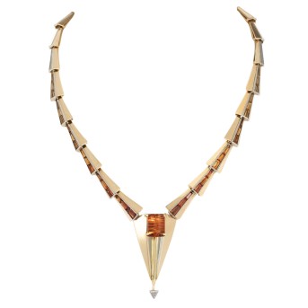 Collier mit Citrinen,