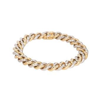 Panzerarmband mit 118 Brillanten besetzt,