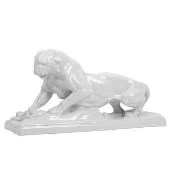 KERAMISCHE WERKSTÄTTE VON DEBSCHITZ MÜNCHEN 'Tiger mit Kobra', um 1906.