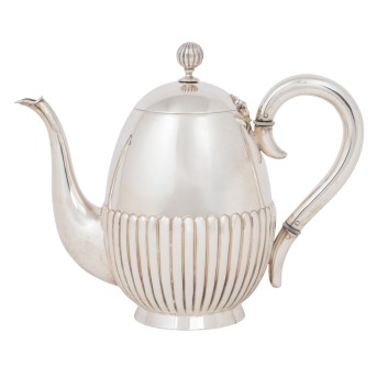 H. MEYEN & CO Kaffeekanne, 800 Silber, 1. Hälfte 20. Jh.,