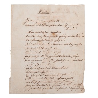 RUDOLPH, Georg Gottfried (1778 – 1840), eigenhändiges Konkurrenzgedicht „Idylle“,
