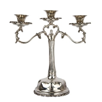 MAP/ MEXICO 3-flammiger Kerzenleuchter, 925 Silber, 20. Jh.,