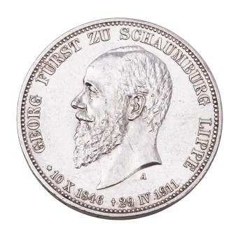 Schaumburg-Lippe - 3 Mark 1991/A, Fürst Georg, Auf den Tod des Fürsten,