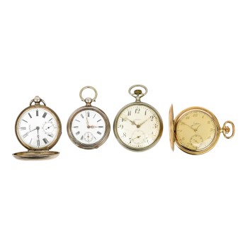 Lot von 4 Taschenuhren,