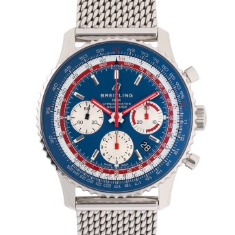 BREITLING BREITLING Navitimer B01 'Pan Am' Ref AB01212B1C1A2 Herren Chronograph von ca. 2019-2021. Box und Zubehör.