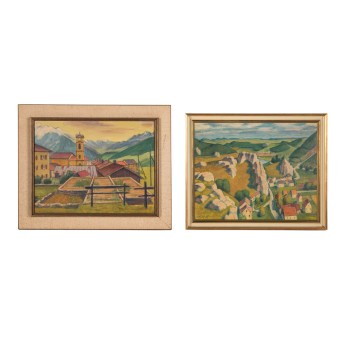 GECK, TELL (1894-1986), 2 landscape paintings, 1967,