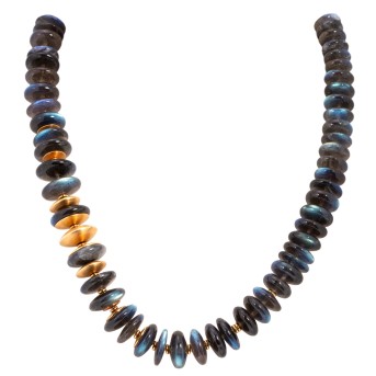 Collier aus feinen Labradoritlinsen