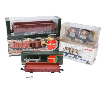 MÄRKLIN 3-piece set of freight cars, Gauge 1,