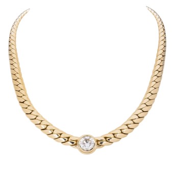 Solitär Collier mit Brillant von ca. 5 ct,