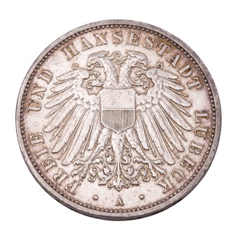 Dt. Kaiserreich - Freie & Hansestadt Lübeck 3 Mark 1912