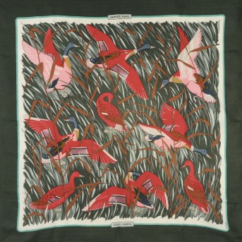 HERMÈS foulard &quot;COLS VERTS&quot;.