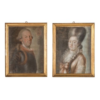 PAINTER 18th century, pair of portraits of Baron and Baroness von Molsberg,