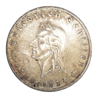 Weimar Republic - 5 Reichsmark Schiller 1934