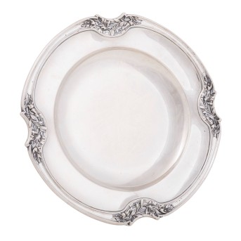 FRANKREICH Rundplatte, 800 Silber, frühes 20. Jh.