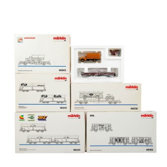 MÄRKLIN 5-piece mixed set of wagon sets, H0 gauge