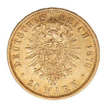 Dt. Kaiserreich /GOLD - Freie und Hansestadt Hamburg 1 x 20 Mark 1878