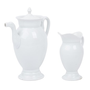 KPM KPM 'Empire Mokkakanne und Milchgiesser' 20.Jh.