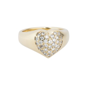 Ring 'Heart' with 32 diamonds