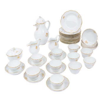 MEISSEN Kaffeeservice 'Goldblume', 20. Jh.