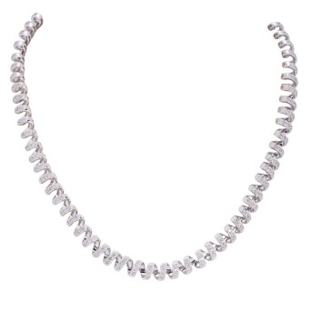 Collier in Spiraloptik mit Brillanten zus. 2,14 ct