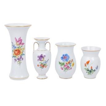 MEISSEN 4-tlg Konvolut Vasen, 20. Jh.