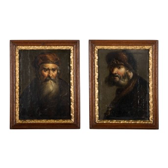 NETHERLANDS SCHOOL (18th century), pair of portraits of gentlemen,