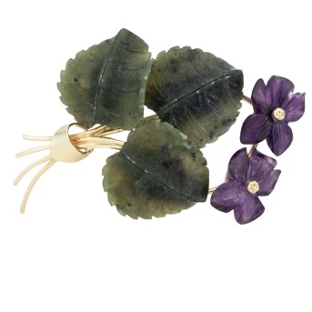 Brosche 'Veilchenstrauß',