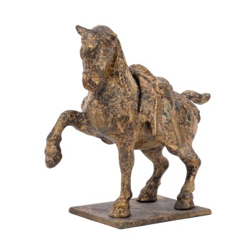 Dekoratives Pferd aus Metall im Tang-Stil. CHINA,