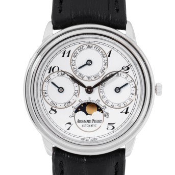 AUDEMARS PIGUET AUDEMARS PIGUET Quantieme 'Perpetual Calendar' Ref 25661PT Herrenuhr von 1993. Box und Papiere.