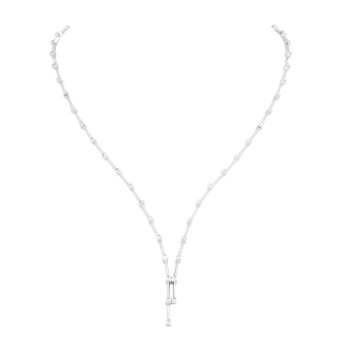 Collier mit Brillanten, zus. ca. 0,48 ct,