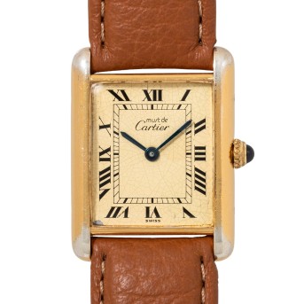 CARTIER Tank Vermeil Ref. 590005 ladies' watch.