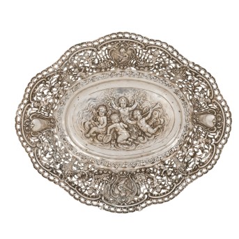 CHRISTOPH WIDMANN, Pforzheim, Durchbruchschale, 800 Silber, 1. Hälfte 20. Jh.