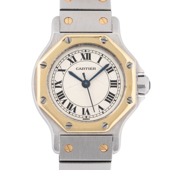 CARTIER Santos Octagon Ref. 187903 ladies' watch. Ca. 90s.