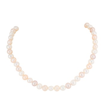 Perlkette mit 52 Süßwasserzuchtperlen,