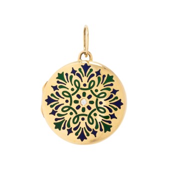 VICTOR MAYER VICTOR MAYER Anhänger, Medaillon mit Emaille,